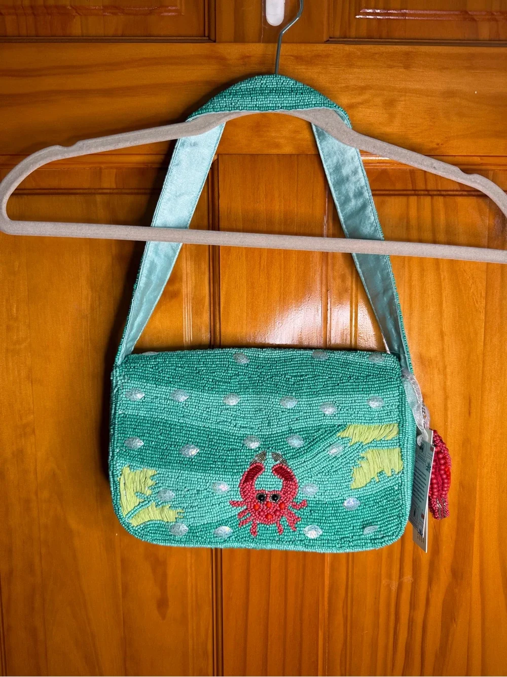 RARE Seahorse Beaded Bag Handmade in India